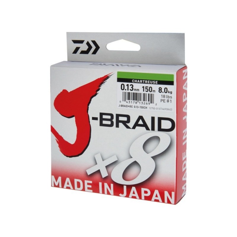 PLECIONKA 0,06MM/150M CHARTREUSE J-BRAID X8 DAIWA