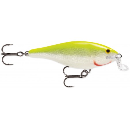 SHALLOW SHAD RAP 7CM SILVER FLUORESCENT CHARTREUSERAPALA