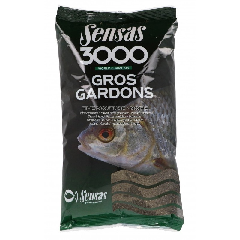 3000 GROS GARDONS FINE MOUTURE NOIR 1KG SENSAS