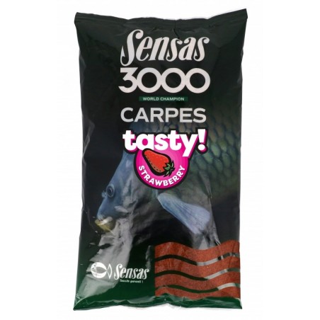 3000 CARP TASTY STRAWBERRY 1KG SENSAS