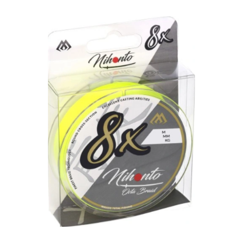 PLECIONKA - NIHONTO OCTA BRAID - 0.18mm/16.4kg/150m - FLUO ŻÓŁTA