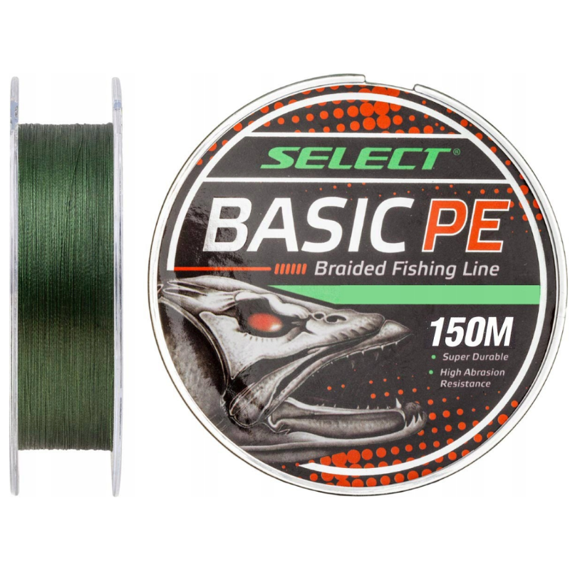 SELECT 0.04mm/150m Plecionka Basic PE Ciemnozielona