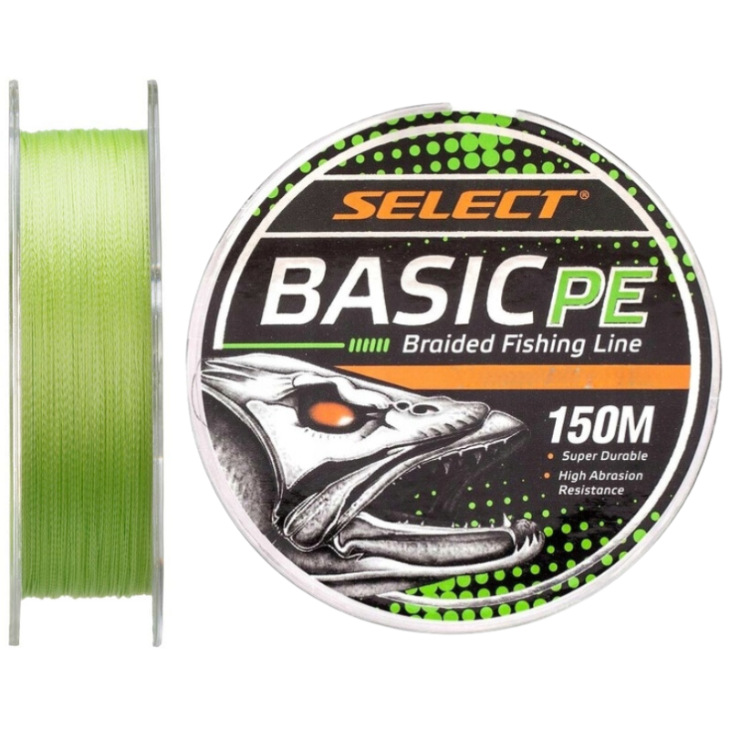 SELECT 0.12mm/150m Plecionka Basic PE Jasnozielona Fluo