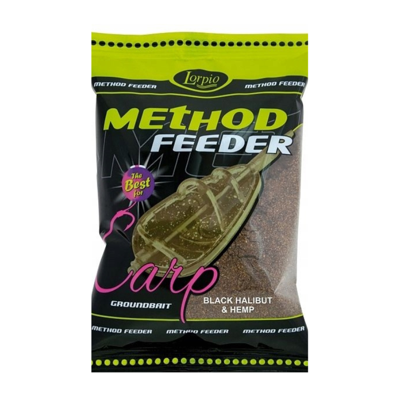 Zanęta Method Feeder Black Halibut&Hemp 700g Lorpio