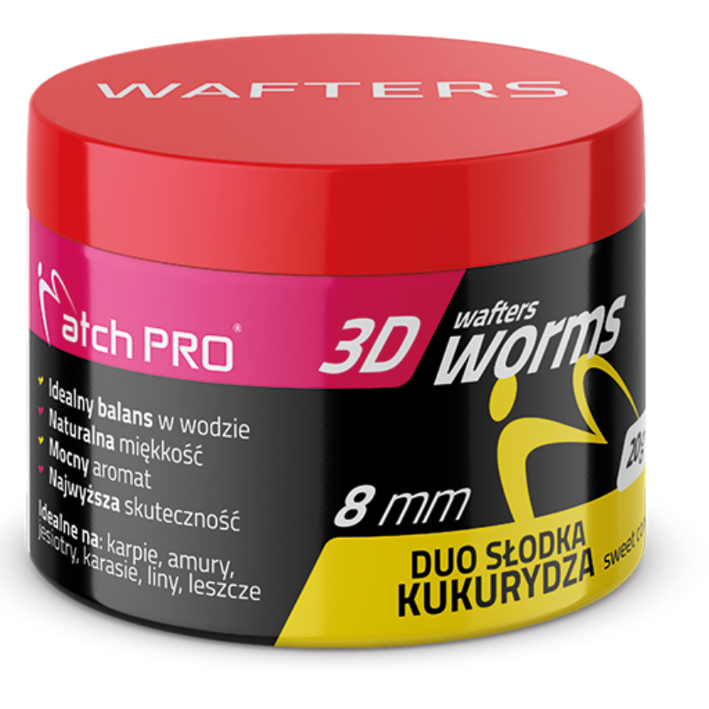 3D WORMS WAFTERS Duo Sweetcorn 8mm MatchPro