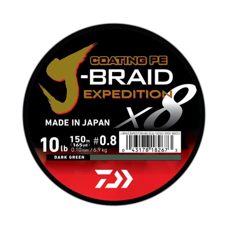 J-Braid Expedition x8 0.22mm 150m Smash Orange Daiwa