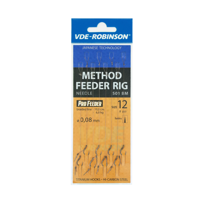 Przypony Method Feeder MF 501BN plecionka 0,08 bagnet nr 12 Robinson MVDE