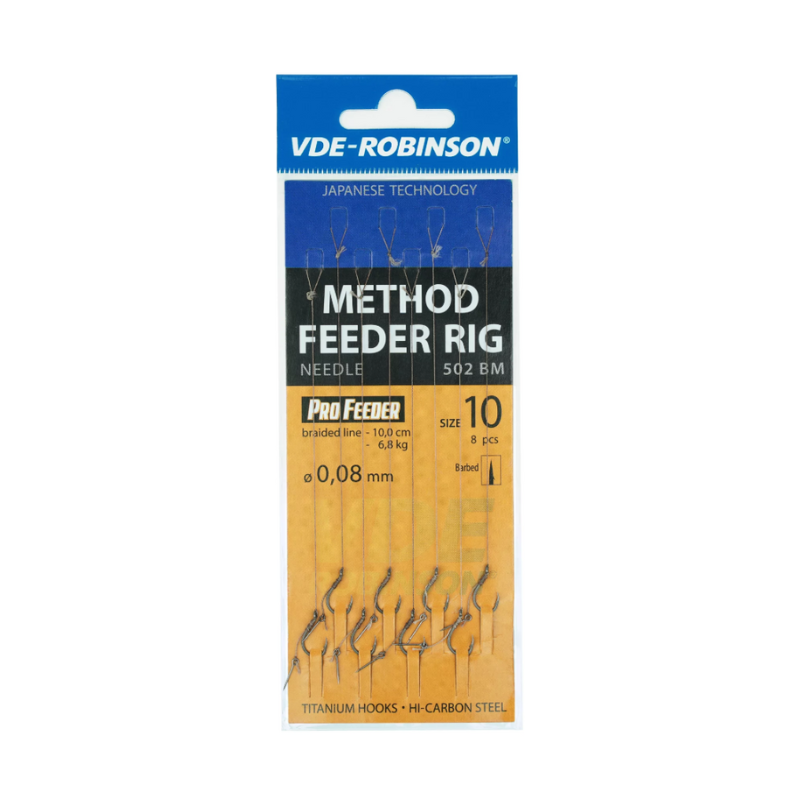 Przypony Method Feeder MF 502BM plecionka 0,10 bagnet nr 8 Robinson MVDE