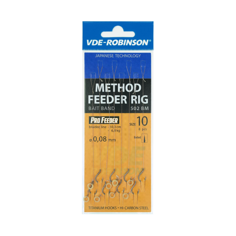 Przypony Method Feeder MF 502BM plecionka 0,08 bagnet nr 12 Robinson MVDE