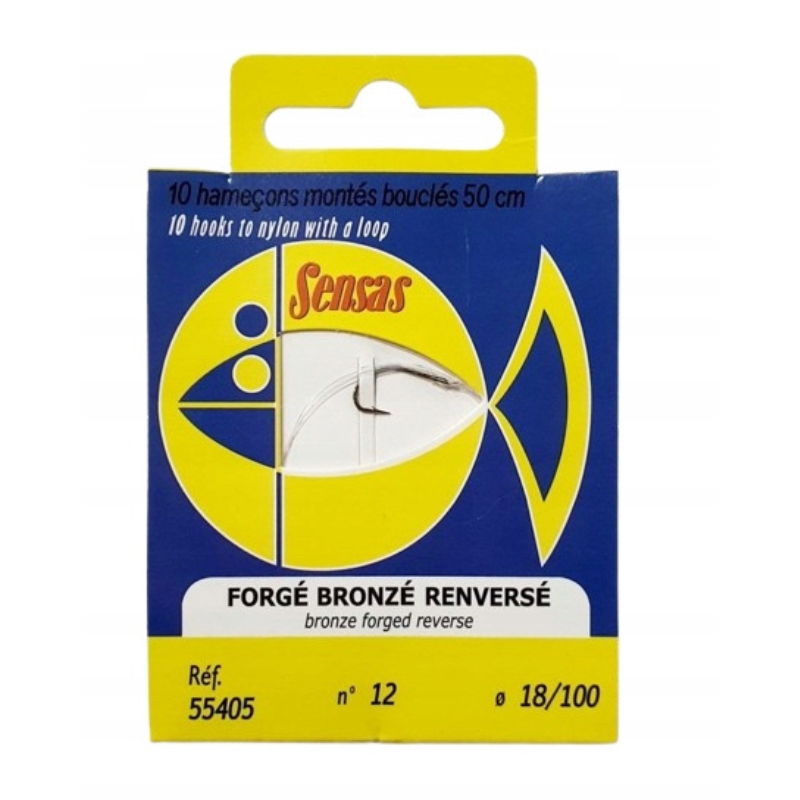 Sensas Gotowe Przypony 50cm 12/ 0,18mm Forge Bronze