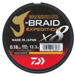Daiwa Żyłka J-Braid Expedition X8 0,1mm 150m Smash Orange