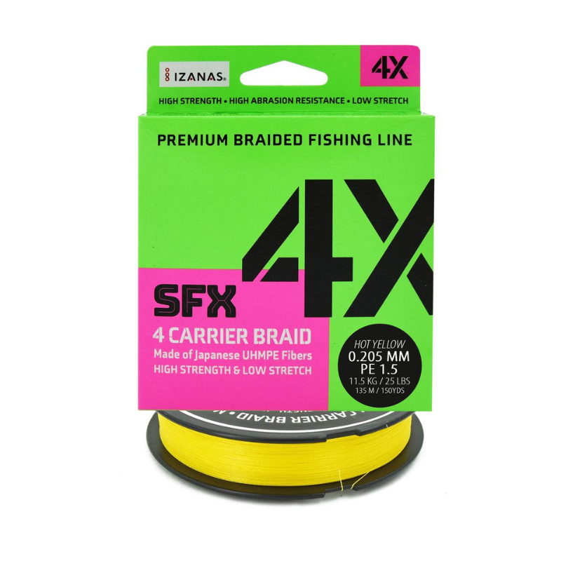 Sufix Plecionka SFX 4X Hot Yellow 0,185mm 150m