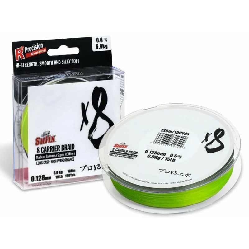 Sufix Plecionka X8 Braid Neon Chartreuse 0,128mm 120m
