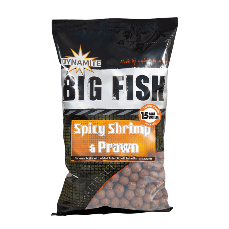 Dynamite Baits Kulki Zanętowe Big Fish Spicy Shrimp & Prawn 15mm 1kg