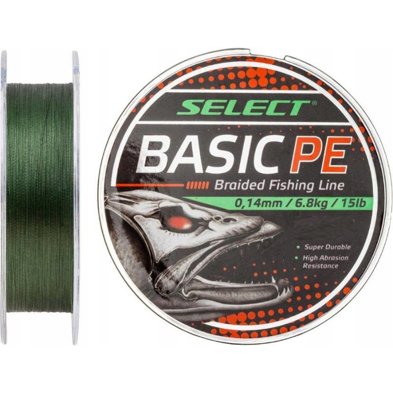 Select Plecionka Basic PE 150m 0,22mm Ciemnozielona