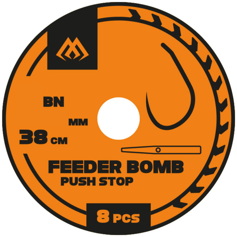 Mikado Przypon Feeder Bomb Z Push Stopem Bez Zadziora Nr 14 HFB805BP-14