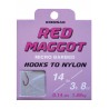 HACZYKI Z PRZYPONEM 18/0.13MM RED MAGGOT