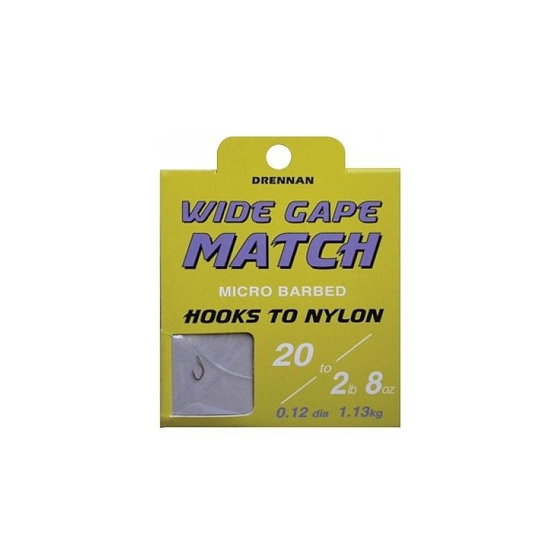 HACZYKI Z PRZYPONEM 20/0.12MM WIDE GAPE MATCH